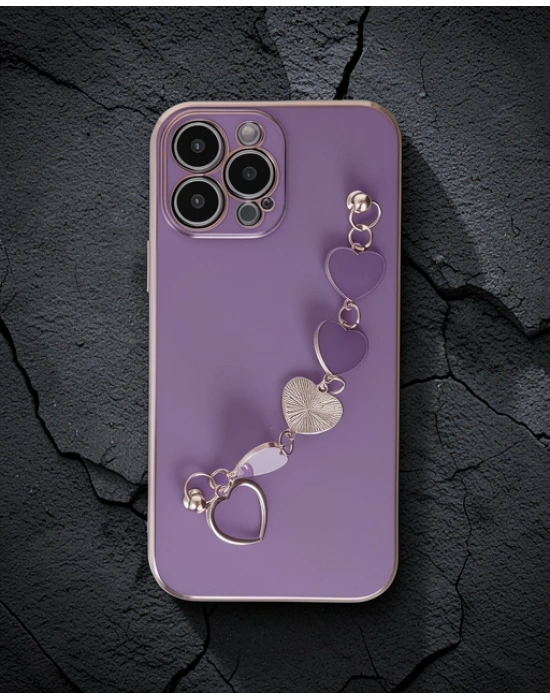 Apple İphone 14 Pro Max Kılıf Esila Silikon - Mor