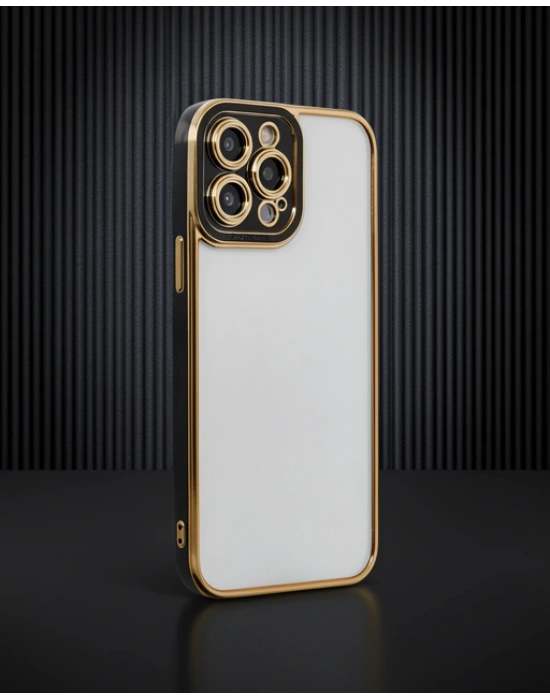 Apple İphone 14 Pro Max Kılıf Liva Lens Silikon - Siyah