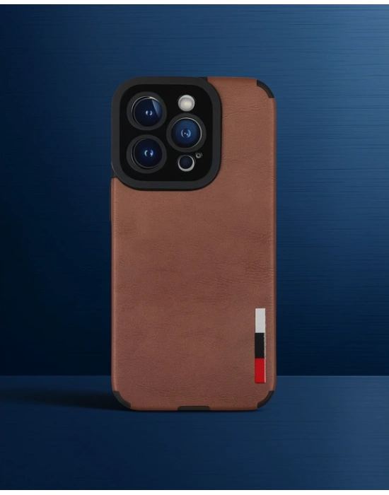Apple İphone 14 Pro Max Kılıf Loop Deri Silikon - Kahverengi