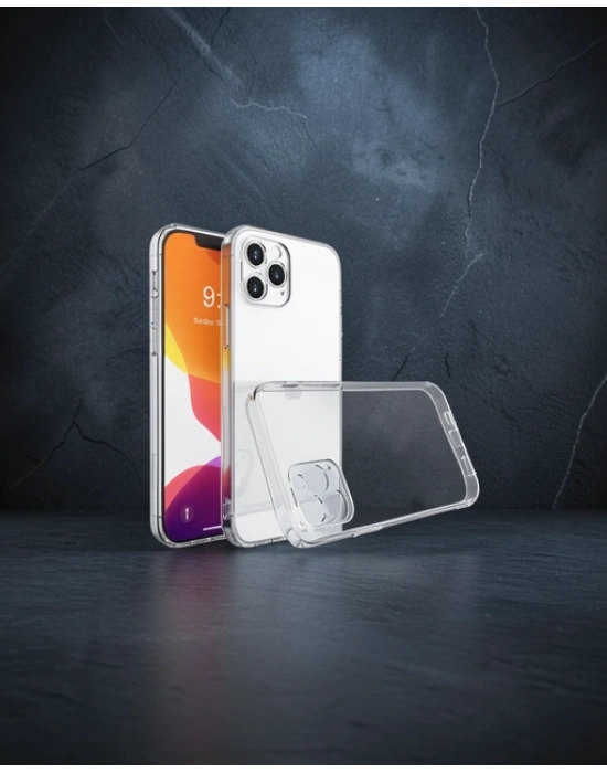 Apple İphone 14 Pro Max Kılıf Lüx Şeffaf Silikon