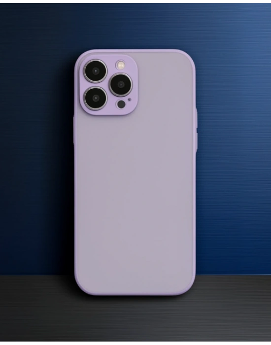 Apple İphone 14 Pro Max Kılıf Montreal Silikon Kapak - Mor