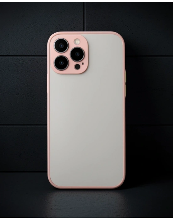 Apple İphone 14 Pro Max Kılıf Montreal Silikon Kapak - Pembe