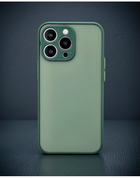 Apple İphone 14 Pro Max Kılıf Montreal Silikon Kapak - Yeşil
