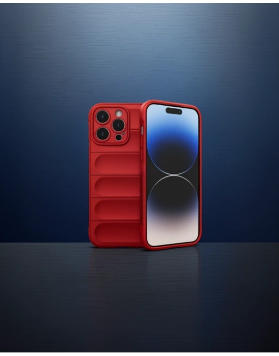 Apple İphone 14 Pro Max Kılıf Optimum Silikon - Kırmızı