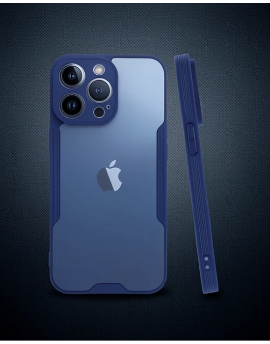 Apple İphone 14 Pro Max Kılıf Platin Silikon - Lacivert