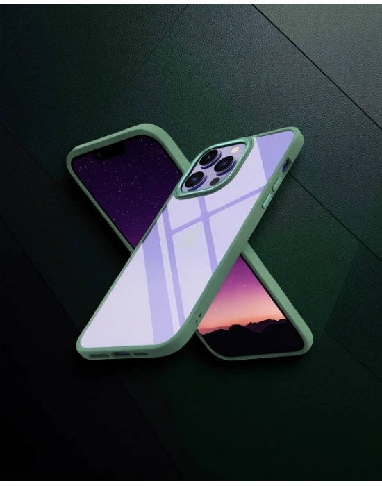 Apple İphone 14 Pro Max Kılıf Power Silikon - Koyu Yeşil