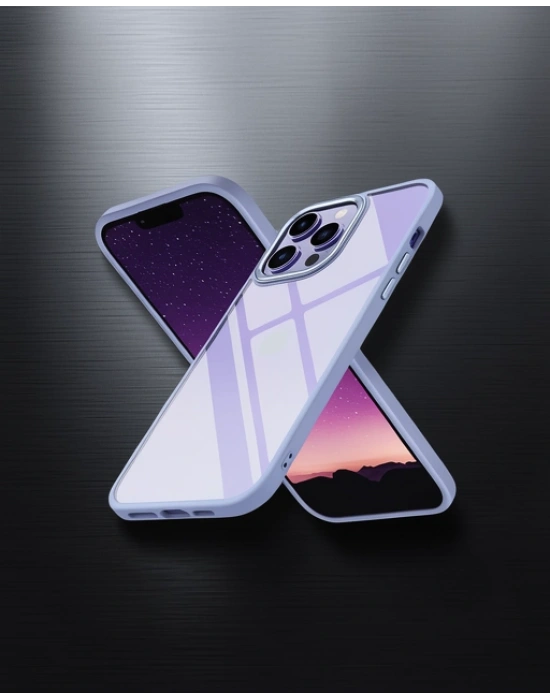 Apple İphone 14 Pro Max Kılıf Power Silikon - Lila