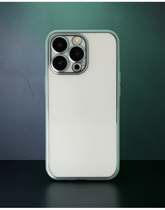 Apple İphone 14 Pro Max Kılıf Razer Lensli Silikon - Yeşil