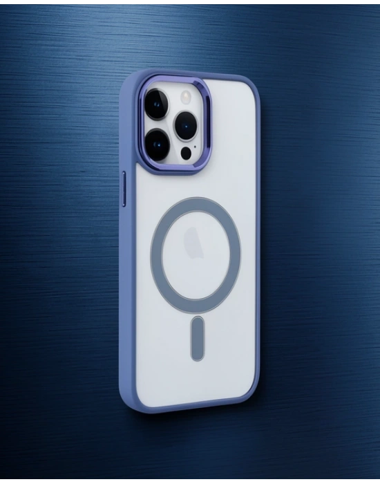 Apple İphone 14 Pro Max Kılıf Room Magneticsafe Silikon - Sierra Blue