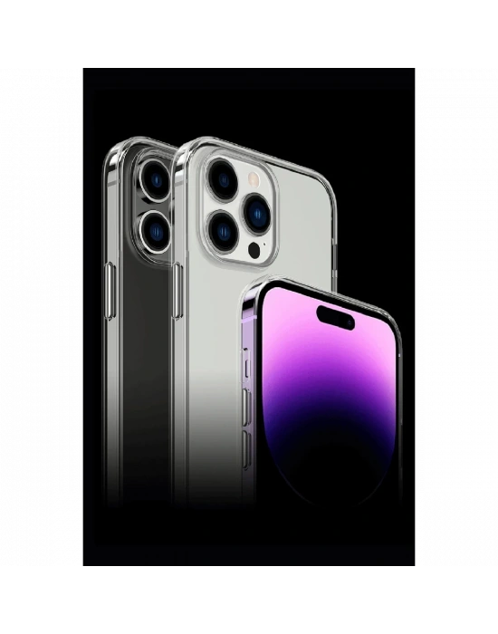 Apple iPhone 14 Pro Max Kılıf Tron Şeffaf Magsafe Kapak - Şeffaf