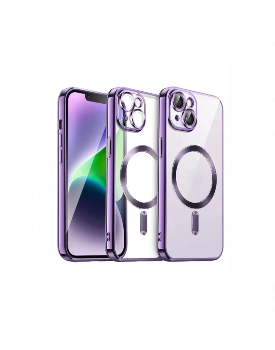 Apple iPhone 15 Kılıf Kross Magneticsafe Kapak - Mor