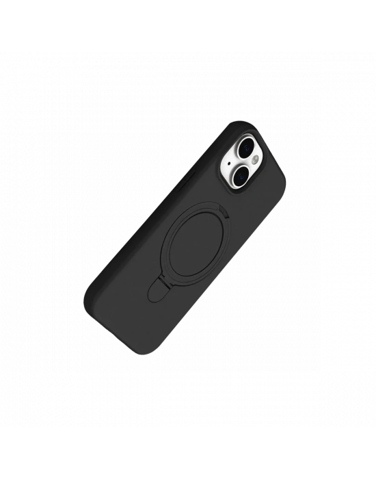 Apple iPhone 15 Plus Regal Magsafe Standlı Kapak - Siyah