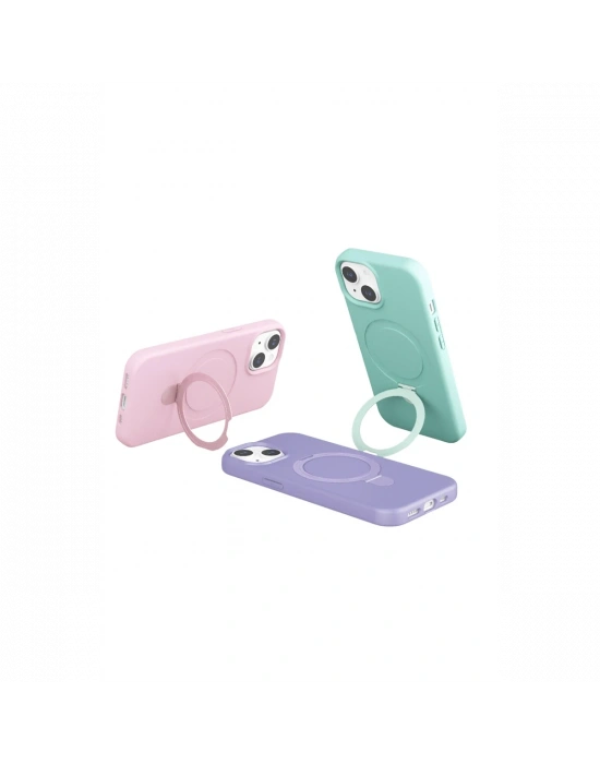 Apple iPhone 15 Plus Regal Magsafe Standlı Kapak - Yeşil
