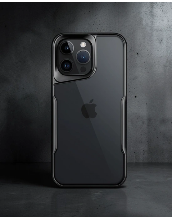 Apple İphone 15 Pro Kılıf Boyi Silikon Kapak - Siyah