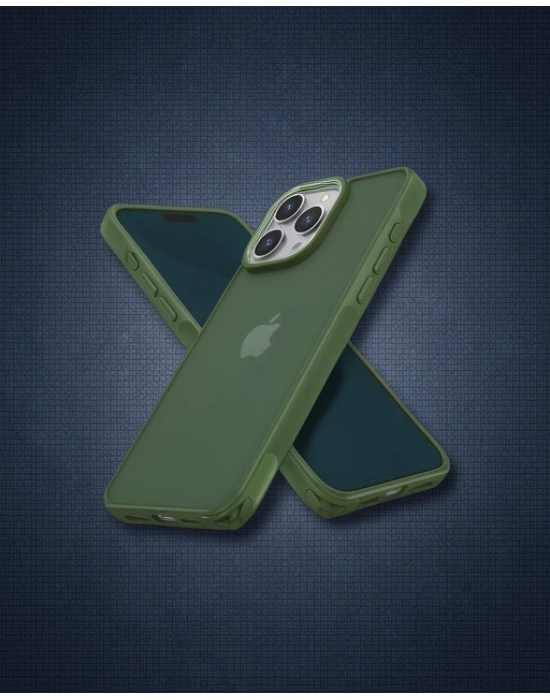 Apple İphone 15 Pro Kılıf Elegant Kapak - Yeşil