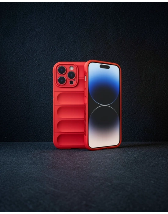 Apple İphone 15 Pro Kılıf Optimum Silikon - Kırmızı