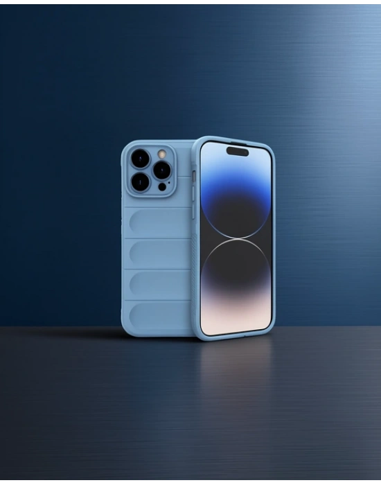 Apple İphone 15 Pro Kılıf Optimum Silikon - Sky Blue