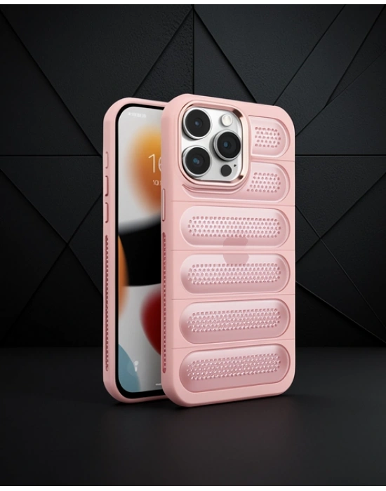 Apple İphone 15 Pro Max Kılıf Airmax Silikon Kapak - Pembe