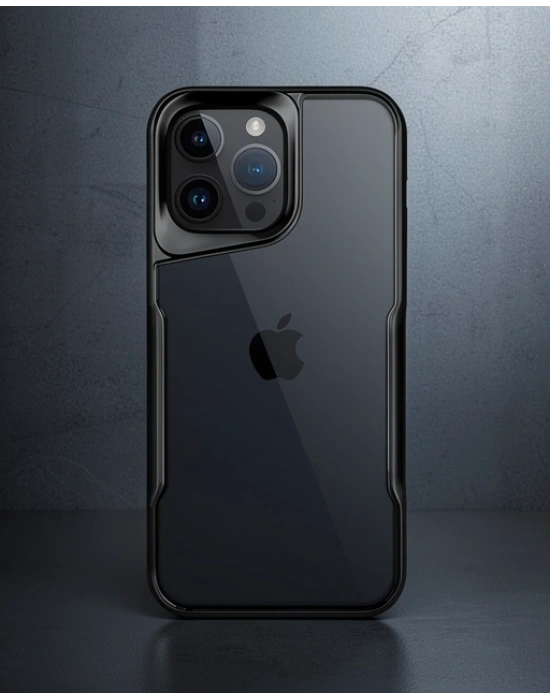 Apple İphone 15 Pro Max Kılıf Boyi Silikon Kapak - Siyah