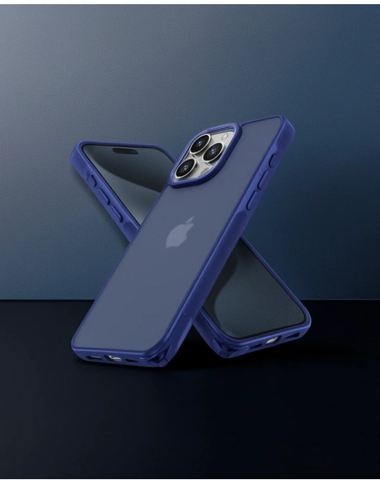 Apple İphone 15 Pro Max Kılıf Elegant Kapak - Lacivert