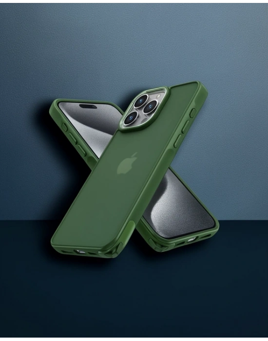 Apple İphone 15 Pro Max Kılıf Elegant Kapak - Yeşil