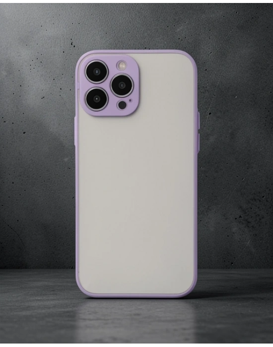 Apple İphone 15 Pro Max Kılıf Montreal Silikon Kapak - Mor