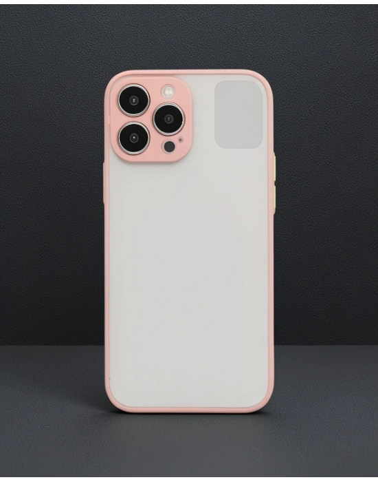 Apple İphone 15 Pro Max Kılıf Montreal Silikon Kapak - Pembe