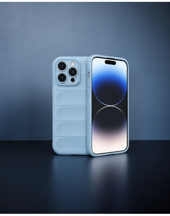Apple İphone 15 Pro Max Kılıf Optimum Silikon - Sky Blue