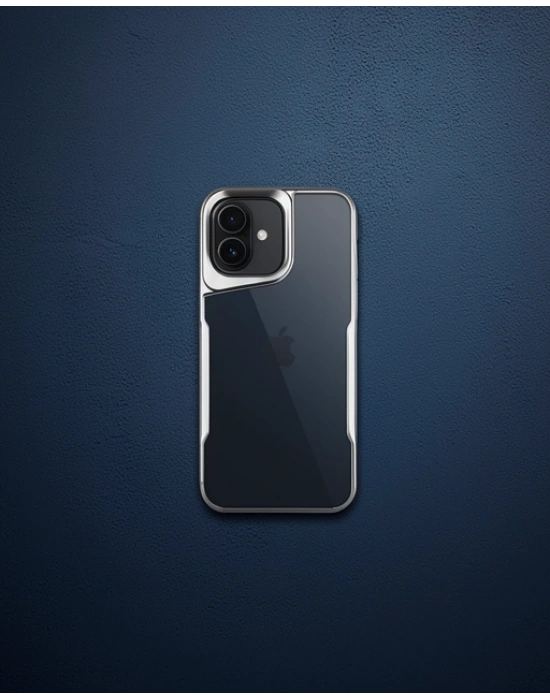 Apple İphone 16 Kılıf Boyi Silikon Kapak - Gümüş