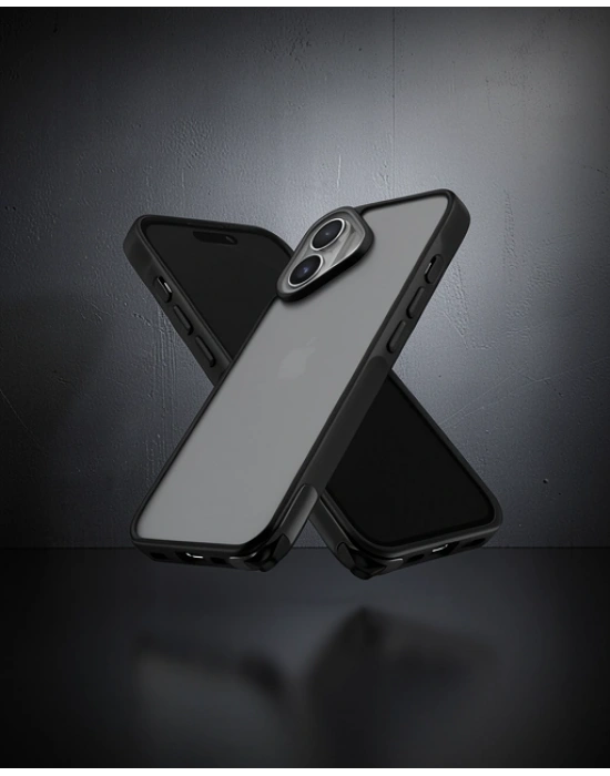 Apple İphone 16 Kılıf Elegant Kapak - Siyah