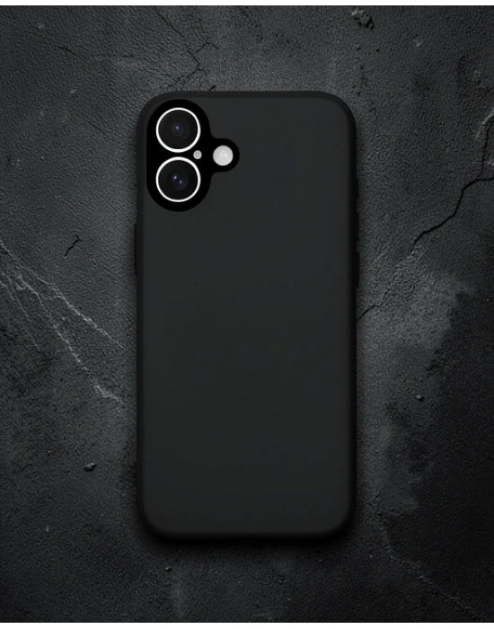 Apple İphone 16 Kılıf Montreal Silikon Kapak - Siyah