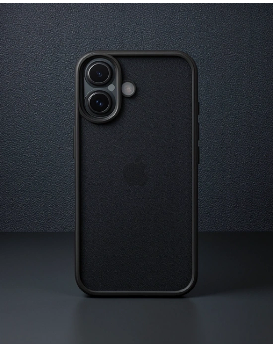 Apple İphone 16 Kılıf Razer Lensli Silikon - Siyah