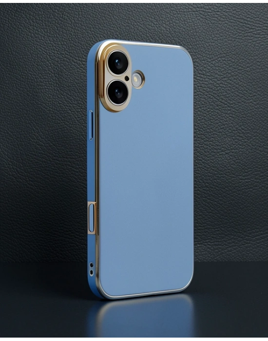 Apple İphone 16 Kılıf Volet Silikon - Mavi
