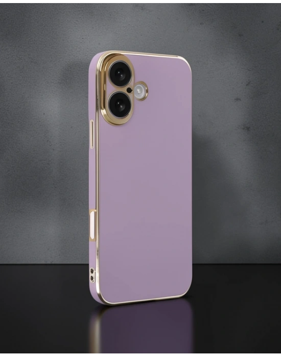 Apple İphone 16 Kılıf Volet Silikon - Mor