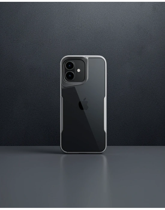 Apple İphone 16 Plus Kılıf Boyi Silikon Kapak - Gümüş