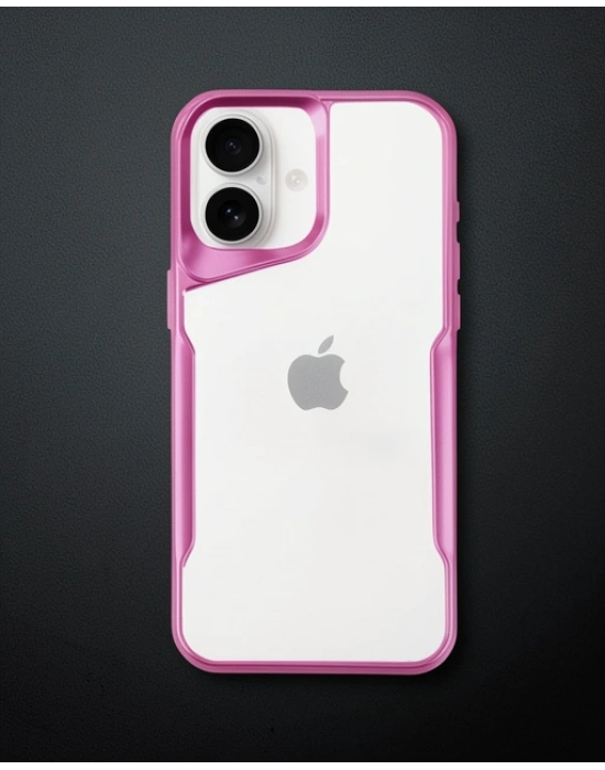 Apple İphone 16 Plus Kılıf Boyi Silikon Kapak - Pembe