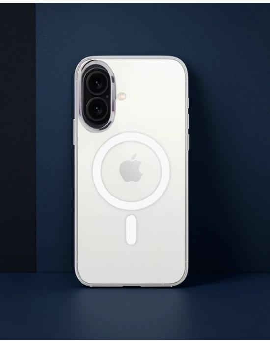 Apple İphone 16 Plus Kılıf Pc Real Magsafe Kapak - Şeffaf