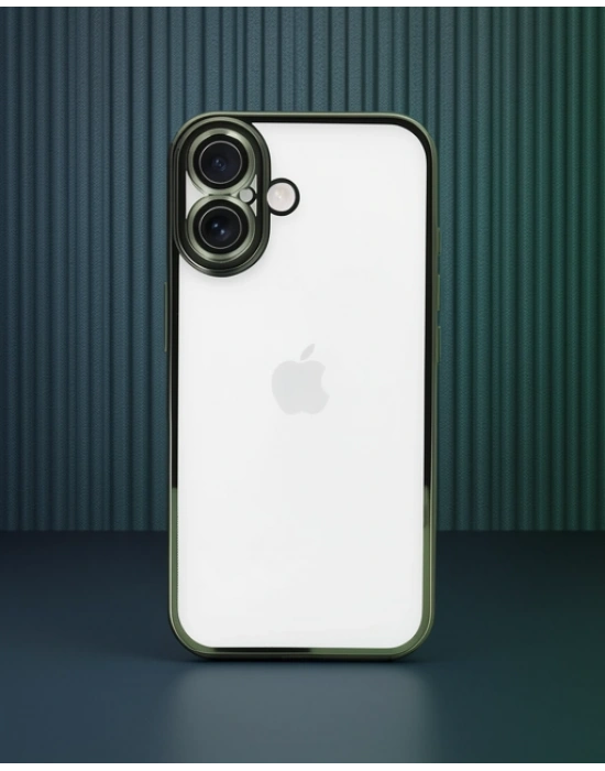 Apple İphone 16 Plus Kılıf Razer Lensli Silikon - Yeşil