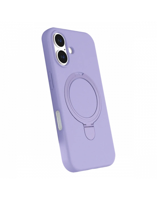 Apple iPhone 16 Plus Regal Magsafe Standlı Kapak - Lila