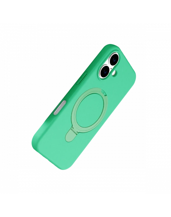 Apple iPhone 16 Plus Regal Magsafe Standlı Kapak - Yeşil