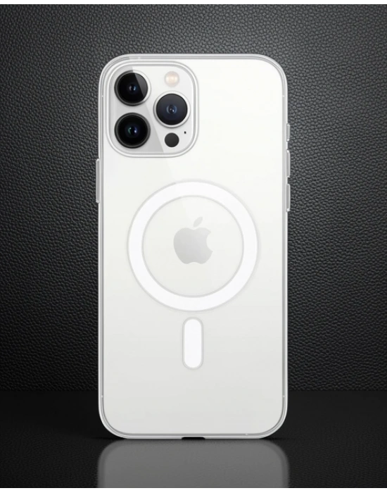 Apple İphone 16 Pro Kılıf Pc Real Magsafe Kapak - Şeffaf
