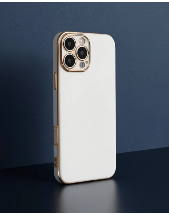 Apple İphone 16 Pro Kılıf Volet Silikon - Beyaz