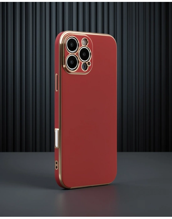 Apple İphone 16 Pro Kılıf Volet Silikon - Kırmızı
