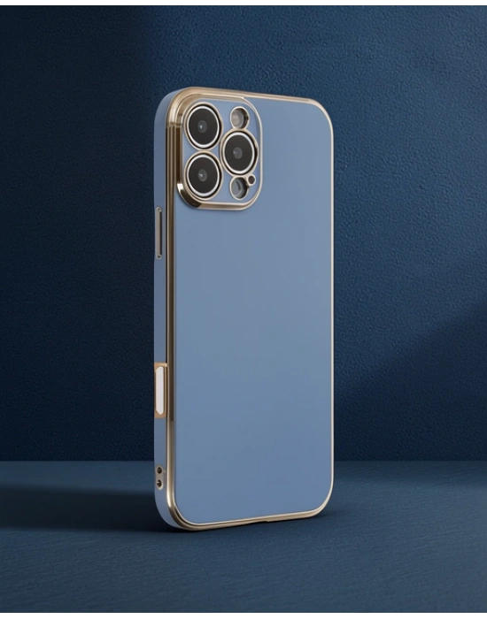 Apple İphone 16 Pro Kılıf Volet Silikon - Mavi