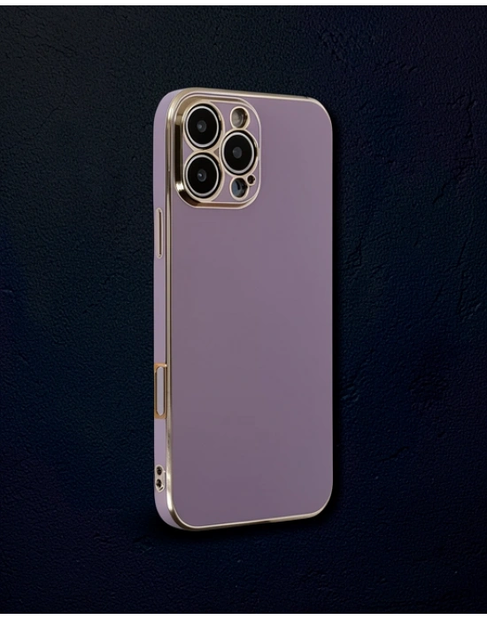 Apple İphone 16 Pro Kılıf Volet Silikon - Mor
