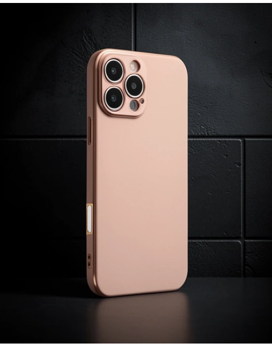 Apple İphone 16 Pro Kılıf Volet Silikon - Pembe