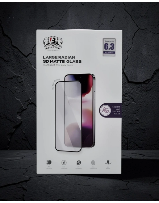 Apple İphone 16 Pro Max Bilvis 3d Mat Cam Ekran Koruyucu