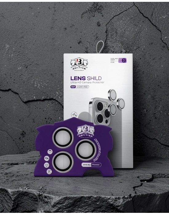 Apple İphone 16 Pro Max Bilvis Titan Kamera Lens - Gümüş