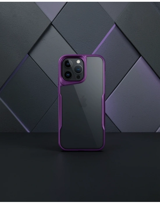 Apple İphone 16 Pro Max Kılıf Boyi Silikon Kapak - Derin Mor