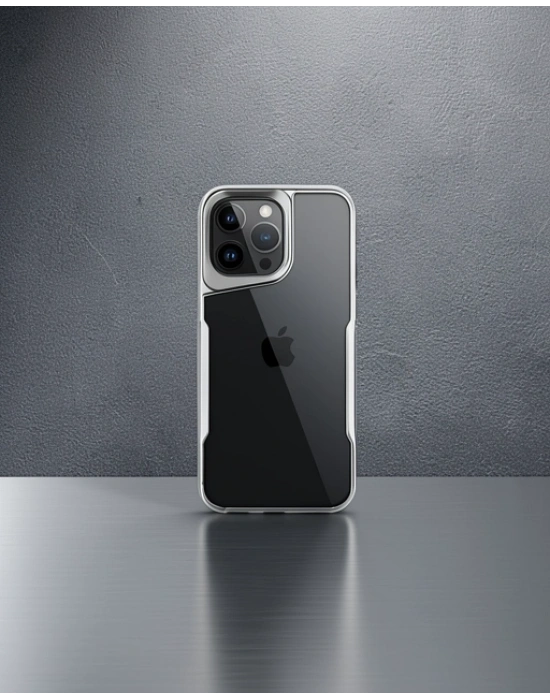 Apple İphone 16 Pro Max Kılıf Boyi Silikon Kapak - Gümüş